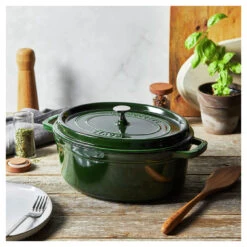 Staub Cocotte 31 Cm, Oval, Basilikum-Grün, Gusseisen 9 Staub Cocotte 31 Cm, Oval, Basilikum-Grün, Gusseisen -Heimische Küche Verkäufe 750058438