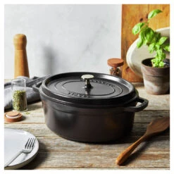 Staub Cocotte 31 Cm, Oval, Schwarz, Gusseisen 11 Staub Cocotte 31 Cm, Oval, Schwarz, Gusseisen -Heimische Küche Verkäufe 750058440